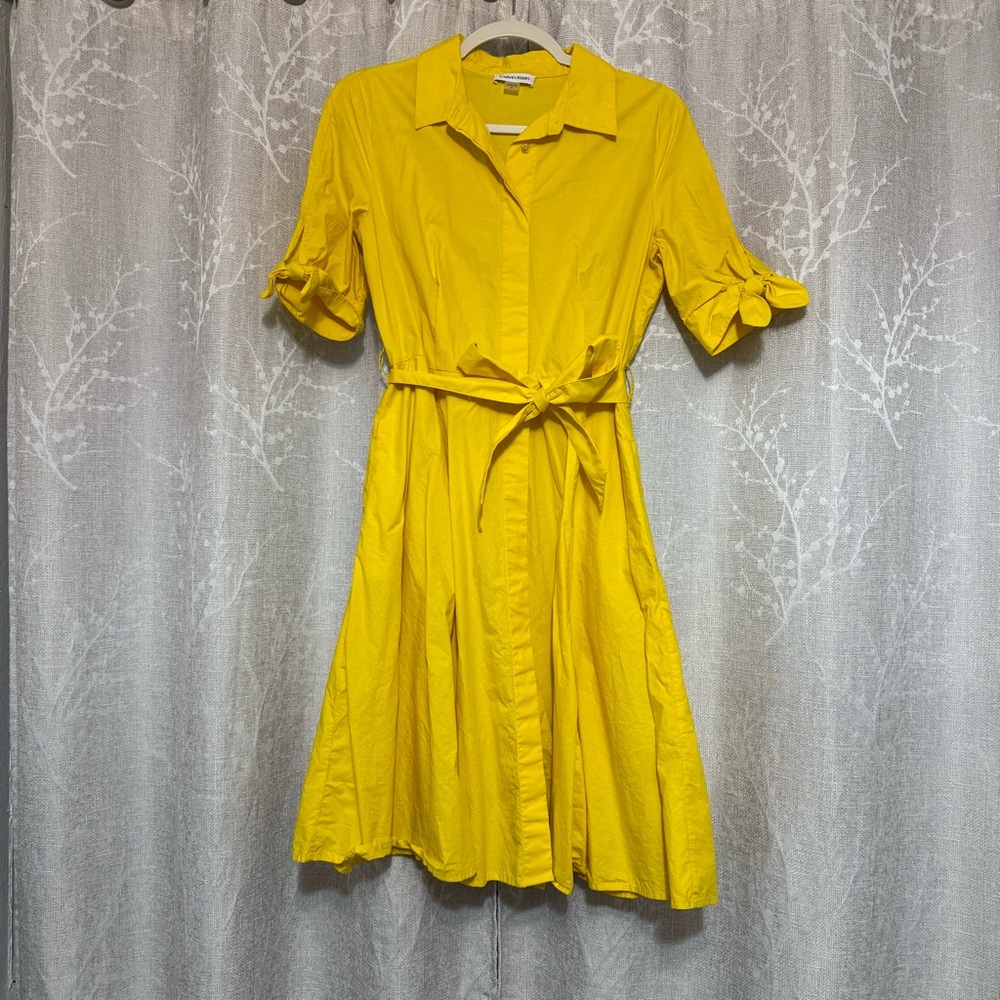 Yellow Calvin Klein Shirt Dress